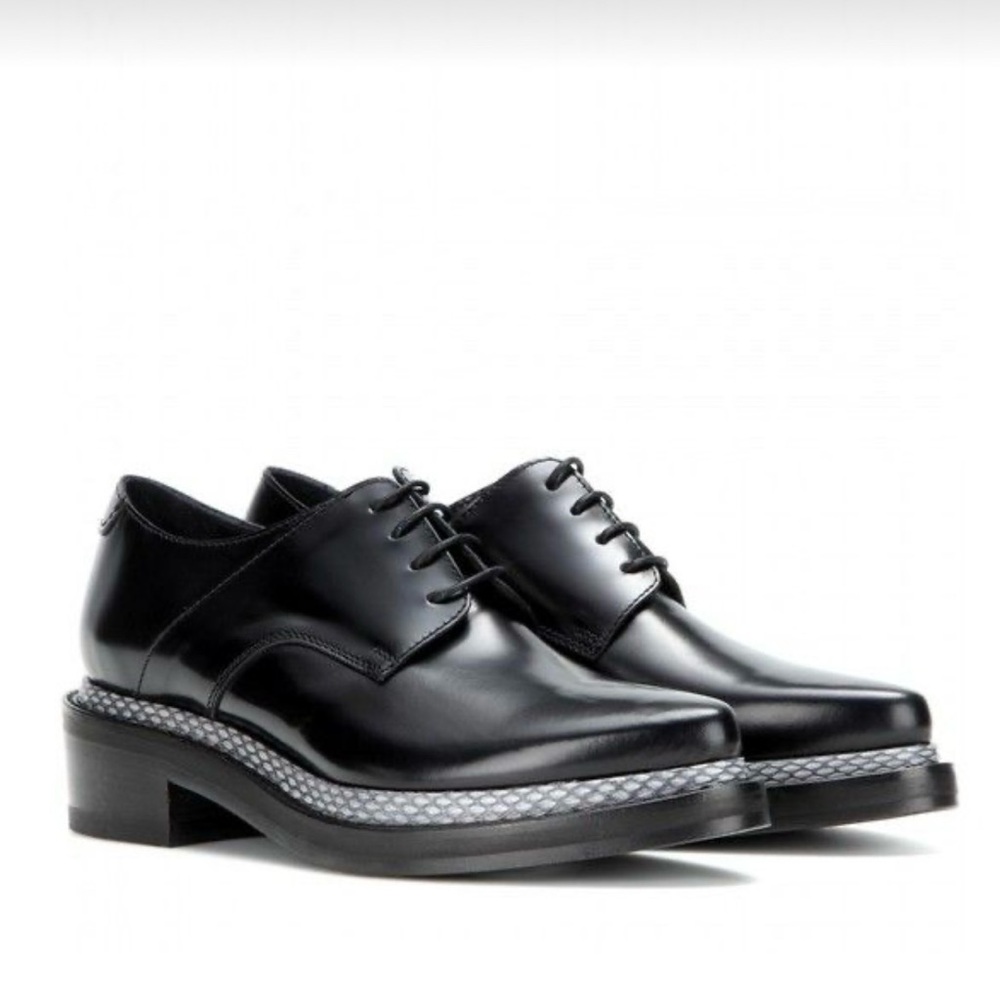 Acne Black Flats Sleek Leather Loafers